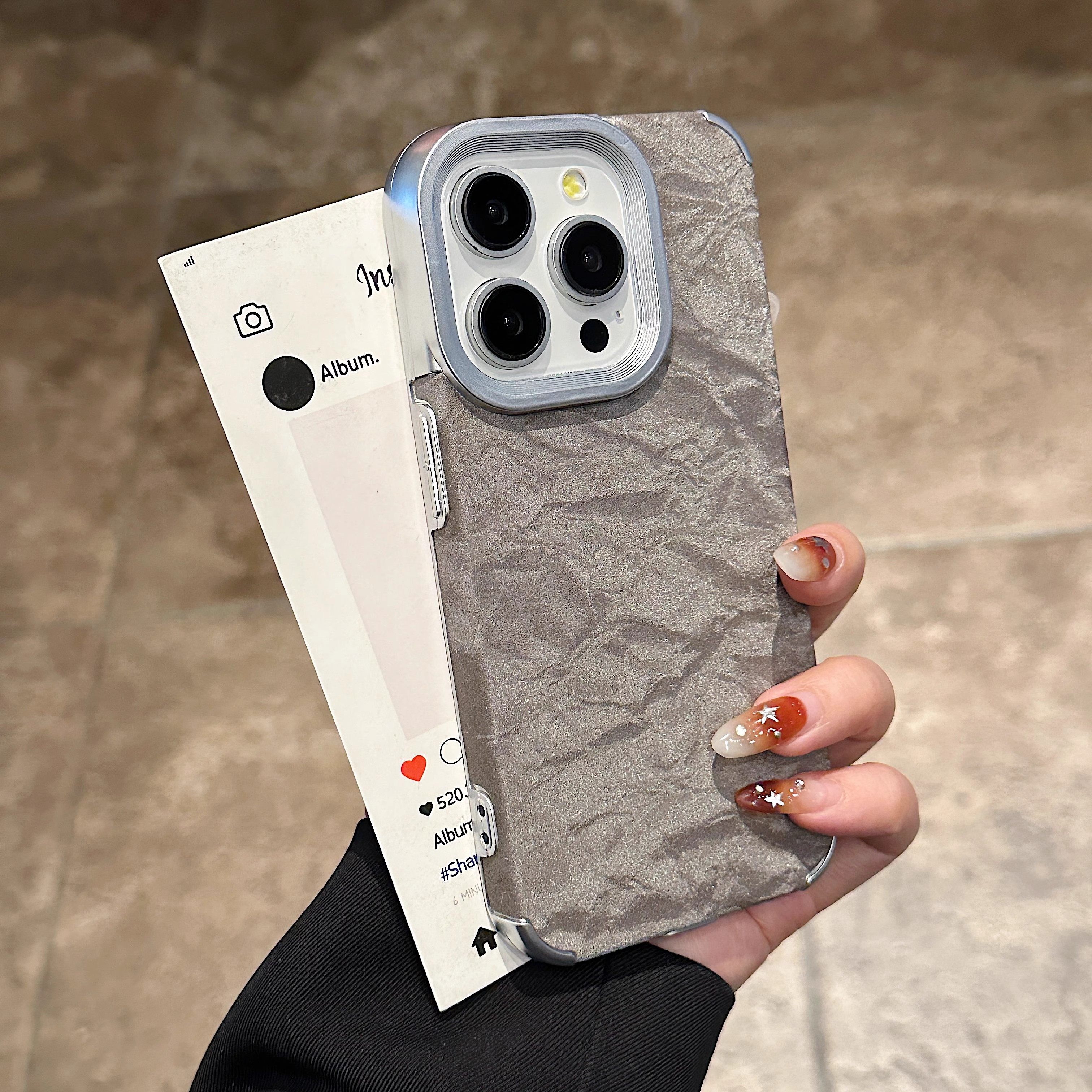 钛银灰绒布雪山纹适用iPhone16pro苹果14手机壳15ProMax新款11高级12防指纹13p男女15plus情侣14promax防摔套,3C数码配件,手机保护套/壳,淘宝优惠券,粉丝福利购,淘宝优惠卷