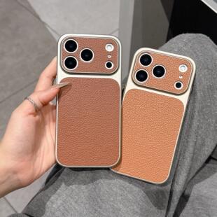 简约荔枝皮纹硅胶手机壳适用苹果iPhone17promax保护套16promax秒变大视窗15/14高级感耐脏防指纹13防摔12max
