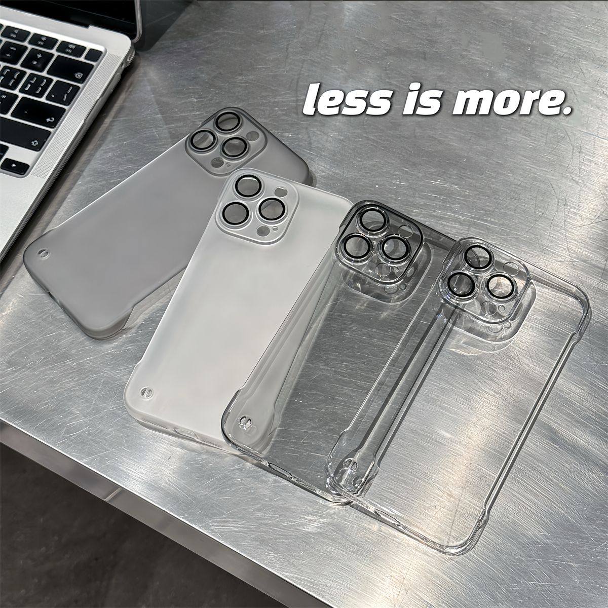 超薄磨砂无边框苹果手机壳