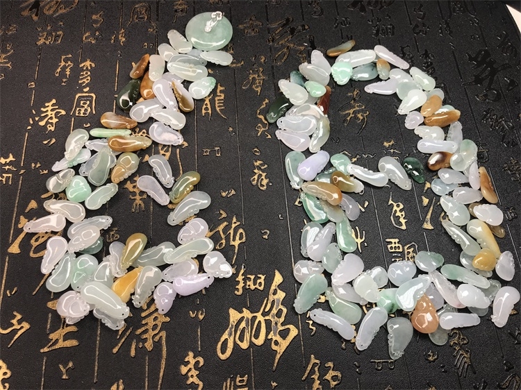 天然緬甸翡翠A貨 高級定制 6號如意福瓜平安扣福豆葉子