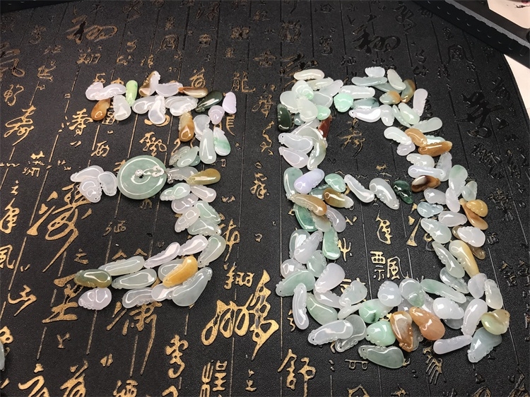 天然緬甸翡翠A貨 高級定制 3號如意福瓜平安扣福豆葉子