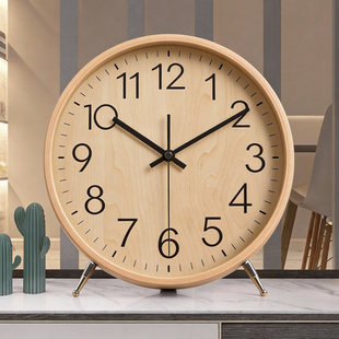 胡桃木钟表挂钟客厅时钟挂墙实木2025新款简约大气高级感装饰挂表