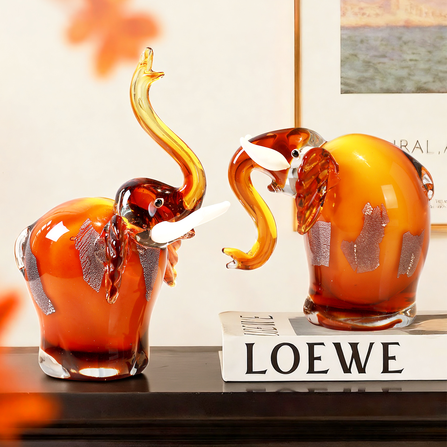 玄关桌面摆件客厅轻奢高档2025新款酒柜办公室装饰开业礼物工艺品