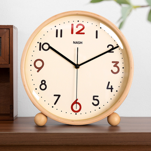 胡桃木钟表挂钟客厅时钟挂墙实木2025新款简约大气高级感装饰挂表