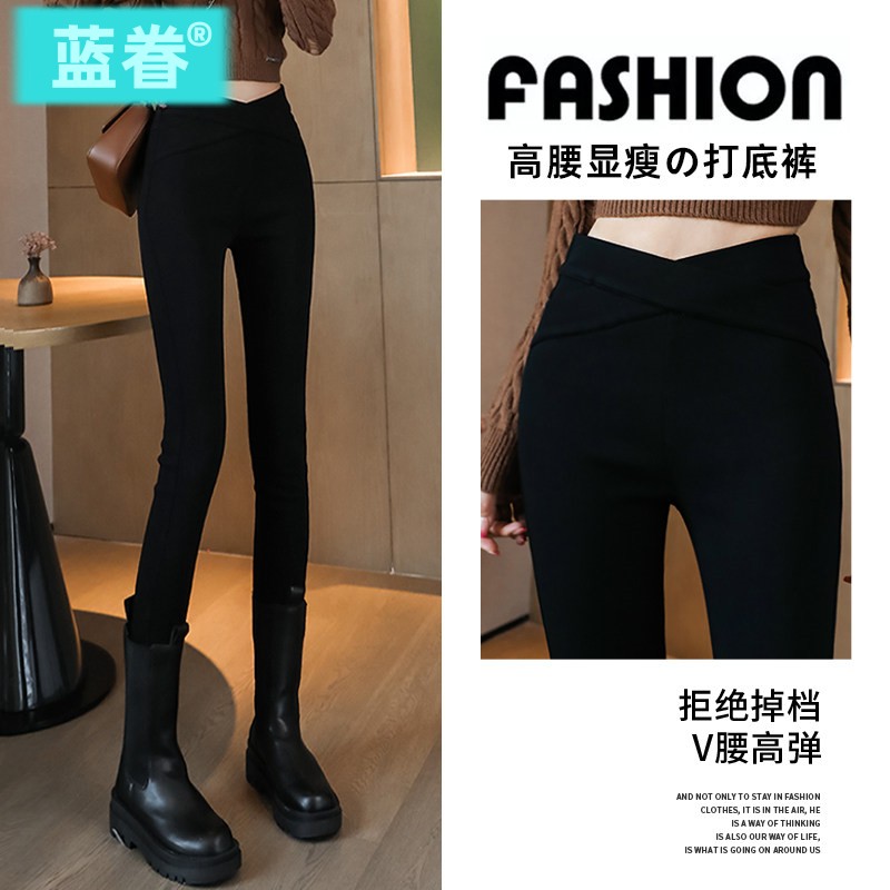 黑色打底裤女外穿春秋2026新爆款高腰显瘦修身弹力百搭铅笔小脚裤