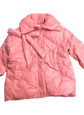 abc秋冬女童轻薄款羽绒服中长款