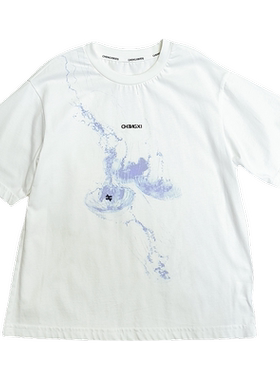 夏季男童女童中大童印花短袖T恤