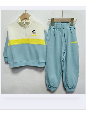 迪春秋款男童女童套装卫衣卫裤2件套