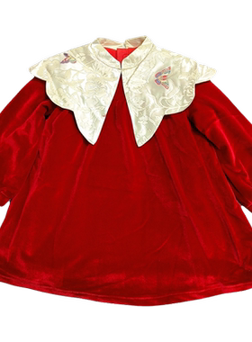 安米莉秋冬女小童丝绒连衣裙新年装