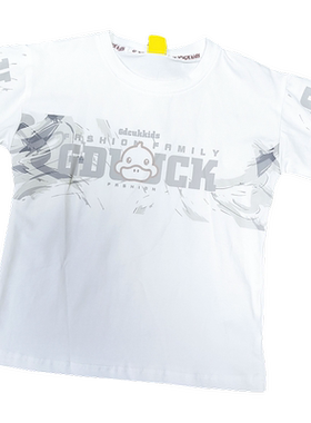 小黄鸭夏款男童中大童短袖T恤