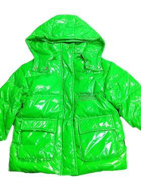 abc秋冬男童女童中长款羽绒服帽子可取