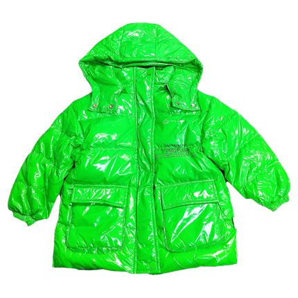 abc秋冬男童女童中长款羽绒服帽子可取