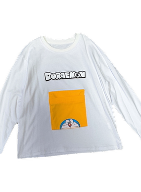 清仓多拉a梦秋季男童女童薄款长袖T恤