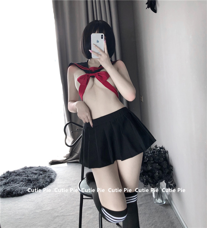 透明女士夏季百褶裙主播情趣内衣