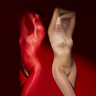 cutie：超薄8D透滑光润情侣极光互动性感睡袋全身衣透视连体丝袜