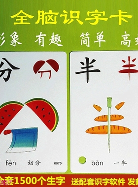 全脑记忆识字卡片象形汉字宝宝早教启蒙幼儿园认字教具生字带拼音