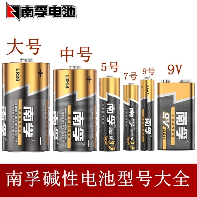 南孚碱性5号7号电池9号大号