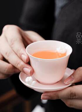 古金尊 整套套夫茶具功装家用式中新现代风羊脂玉瓷茶艺泡茶工i.