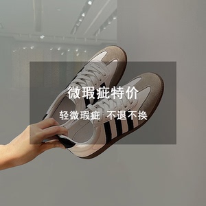 小白鞋2025新款春夏休闲运动鞋平底板鞋女真皮复古百搭阿甘德训鞋
