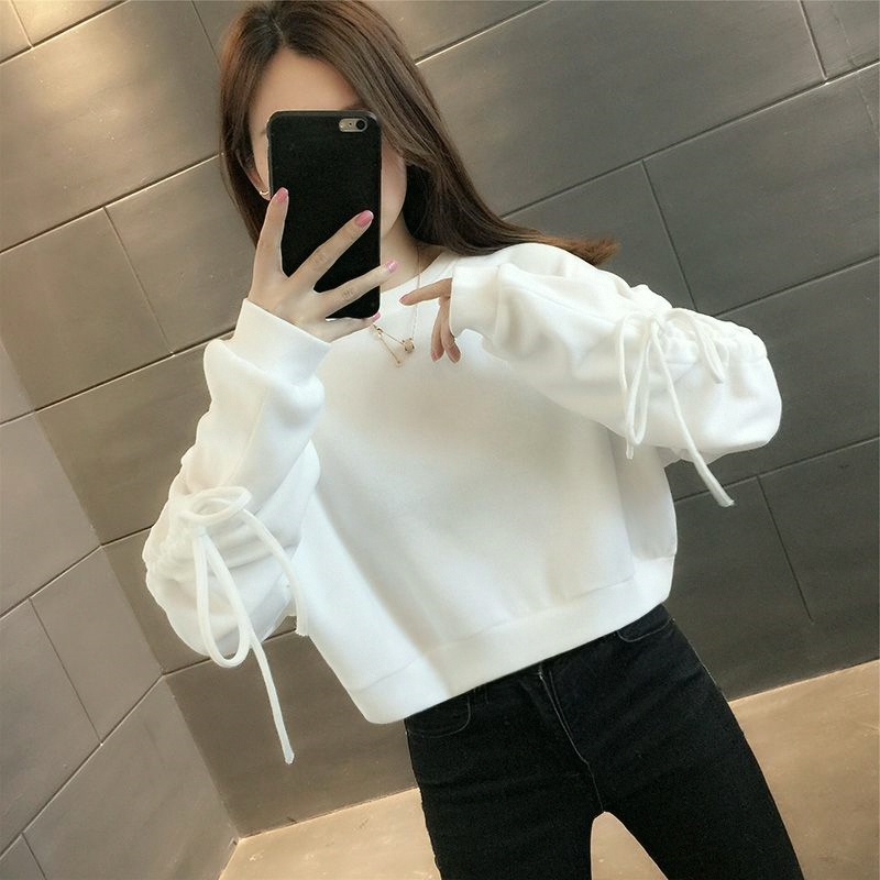 早秋装短款小个子卫衣女装2025新款洋气减龄欧货秋季薄款小款上衣