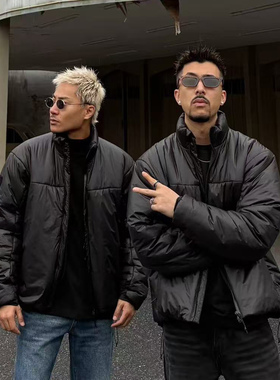 DSRG鸟家30d防风哑光蓬松感加厚棉衣男户外保暖亮面面包棉服外套