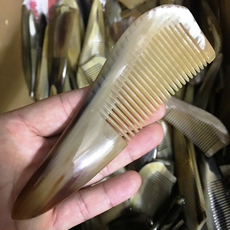 天然正品非洲牦牛角梳子水牛角黄牛角梳美发梳美发梳保健按摩