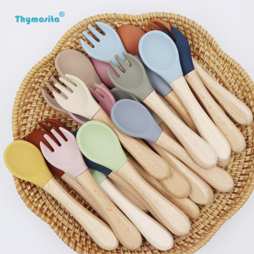 宝宝餐具辅食叉勺食品级硅胶