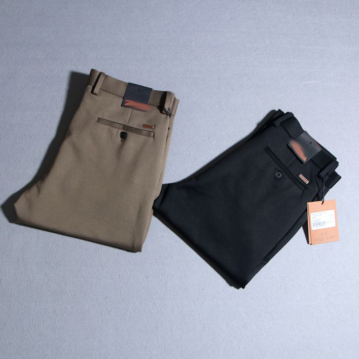 冬厚款男士商务休闲裤西裤弹力