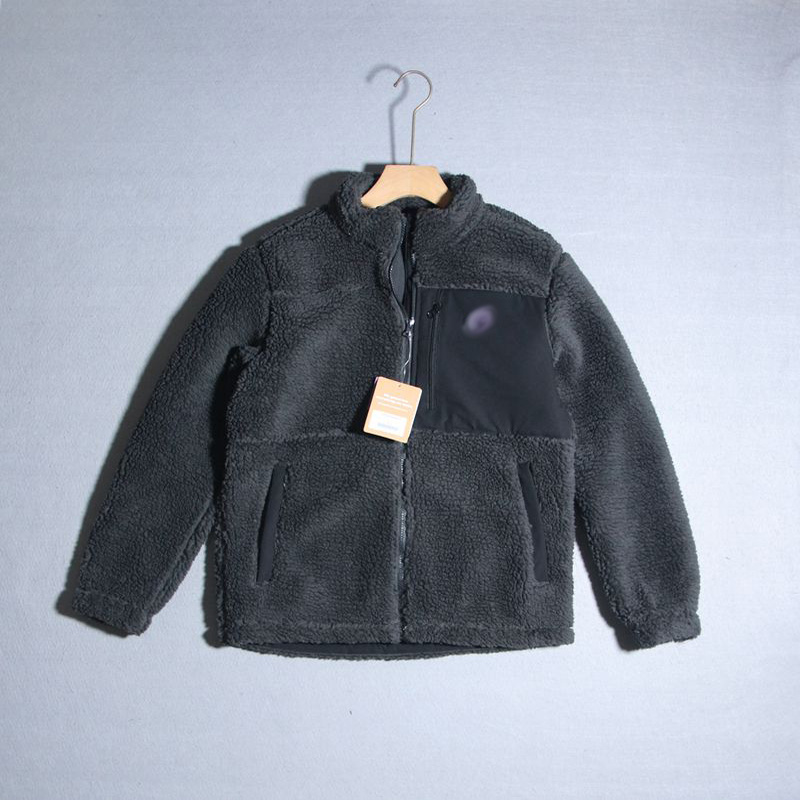 B冬季男士加厚保暖抓绒衣开衫立领加绒夹克毛绒衫毛猴摇粒绒外套