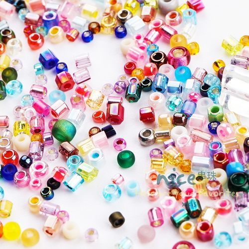 花丛混散珠日本进口米珠裸色串珠圆珠角管珠东宝御幸手工diy材料