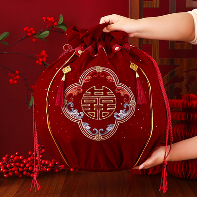 结婚包袱袋刺绣包袱皮