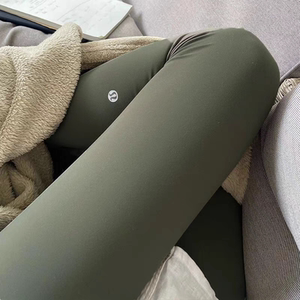 lulu磨毛wunder瑜伽裤女无痕高腰健身裤紧身裸感运动裤修身九分裤