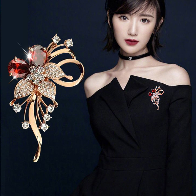 高档锆石花朵胸针精致奢华西服胸花别针设计高级感大衣毛衣配饰女,饰品/流行首饰/时尚饰品新,胸针,淘宝优惠券,粉丝福利购,淘宝优惠卷