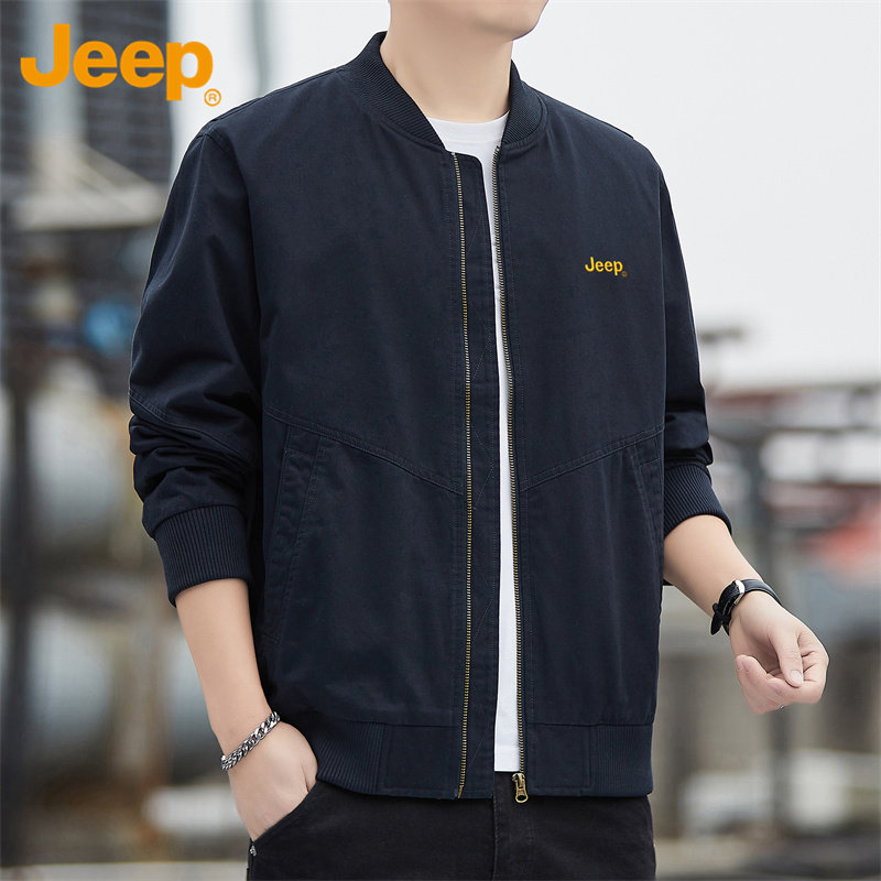 JEEP吉普 美式简约棒球领休闲风宽松飞行员夹克外套,男装,夹克,淘宝优惠券,粉丝福利购,淘宝优惠卷
