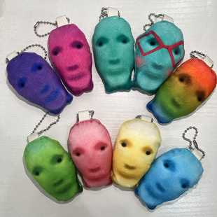 外星人发声毛绒会唱歌钥匙扣挂件搞怪公仔玩具包包挂饰玩偶娃娃