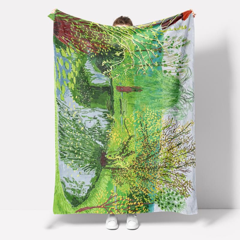 大卫霍克尼艺术油画空调毯毛毯