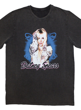 布兰妮·斯皮尔斯Britney Spears美国女歌手演员水洗做旧短袖T恤