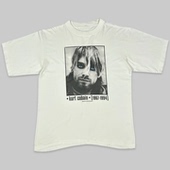 柯本Cobain摇滚Nirvana涅槃乐队主唱美式 vintage宽松直喷男女T恤