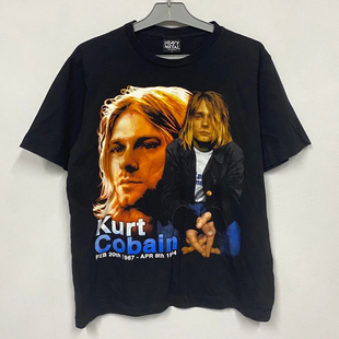 Kurt Cobain科本Nirvana 涅槃Vintage GRUNGE美式复古纪念版T恤