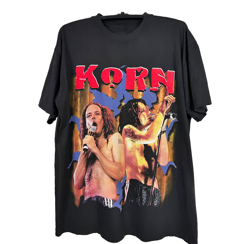 Korn科恩乐队美式高街短袖男T恤