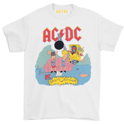 ACDC枪花联名卡通美式复古T恤