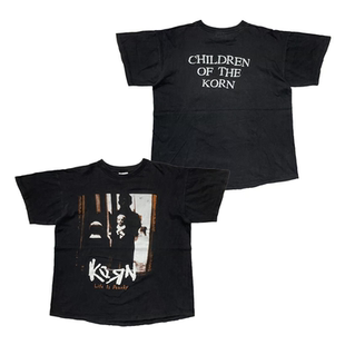 korn科恩乐队潮牌摇滚Rock美式 男纯棉直喷T恤 复古潮流高街短袖