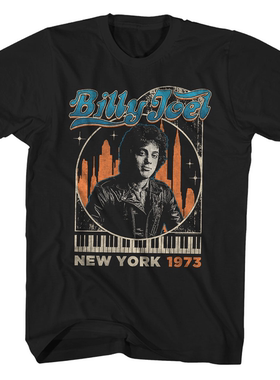 Billy Joel比利·乔尔 著名歌手美式复古经典oversize高街短袖T恤