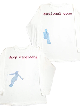 Drop Nineteens国家昏迷乐队美式复古潮牌摇滚朋克纯棉长袖T恤秋
