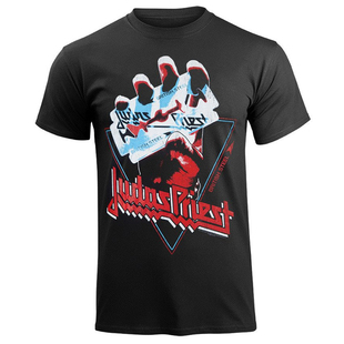 夏季Judas Priest犹大圣徒乐队重金属摇滚美式宽松纯棉短袖T恤男
