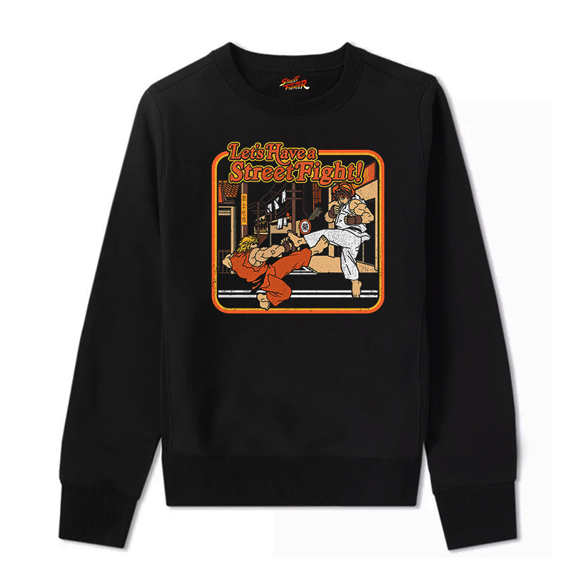 游戏Street Fighter街头霸王游戏街机波动流空手人物角色圆领卫衣