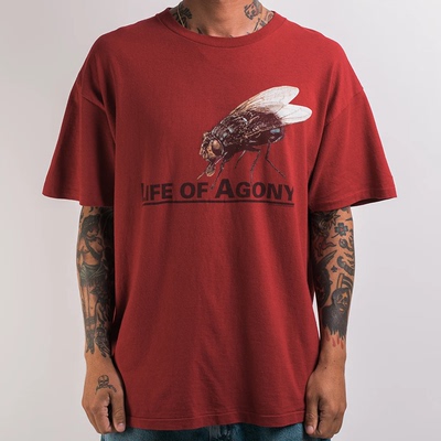 LifeofAgony美式休闲红色短袖