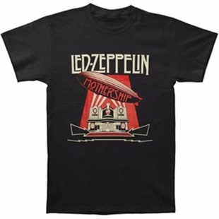 欧美风齐柏林飞艇乐队Led Zeppelin朋克摇滚复古美式街头男士T恤