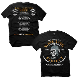 Black Label Society黑标社会乐队摇滚音乐美式潮牌纯棉短袖T恤
