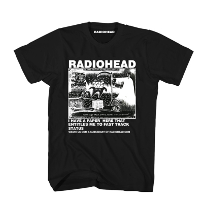 新款radiohead电台摇滚乐队短袖